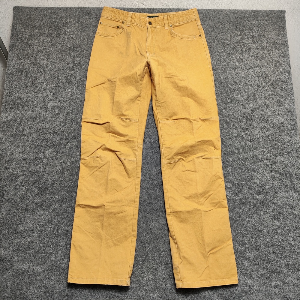 Eddie Bauer Pants Mens 34x34 Yellow Canvas Carpenter Straight Leg Workwear